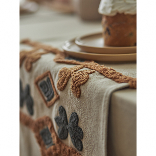 Дорожка на стол с вышивкой Abstract play из коллекции Ethnic, 45х150 см