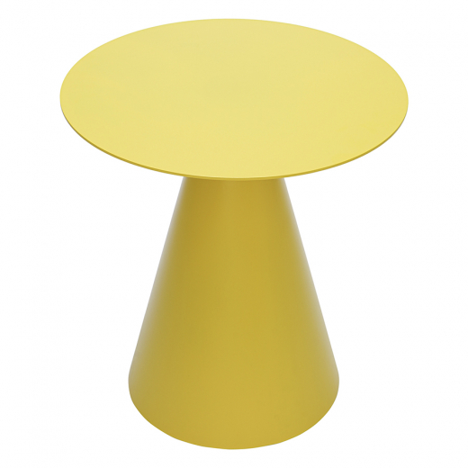Столик кофейный Marius, Ø50 см, желтый
