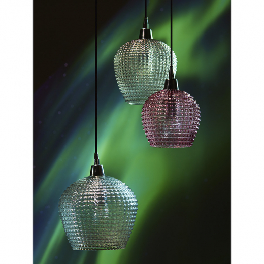 Светильник подвесной каскадный Aurora, Ø50 см, сливовый/серый/прозрачный