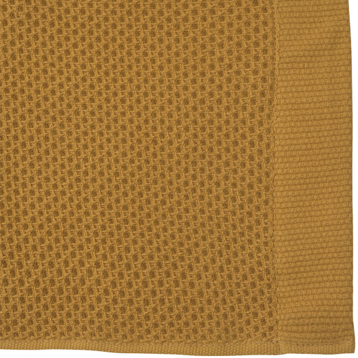 Полотенце для лица вафельное цвета карри из коллекции Essential, 30х30 см
