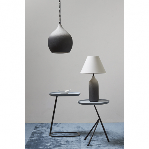 Столик приставной Sustainable collection, Ø37,7 см, серый/черный