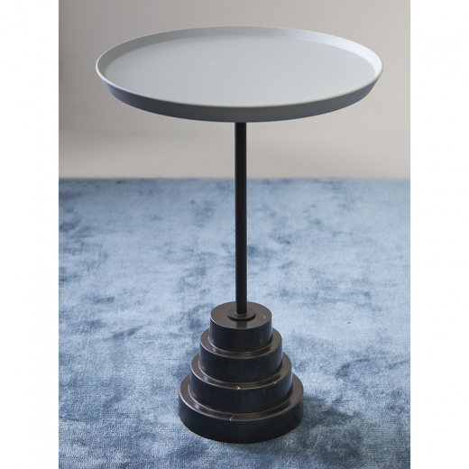 Столик кофейный Sustainable collection, Ø37,7 см, серый/черный