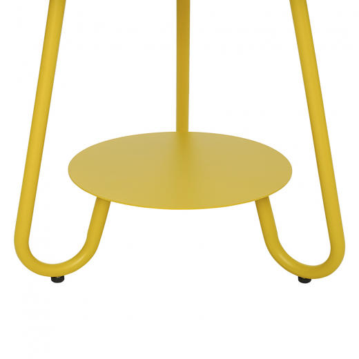 Столик журнальный Stian, Ø50 см, желтый